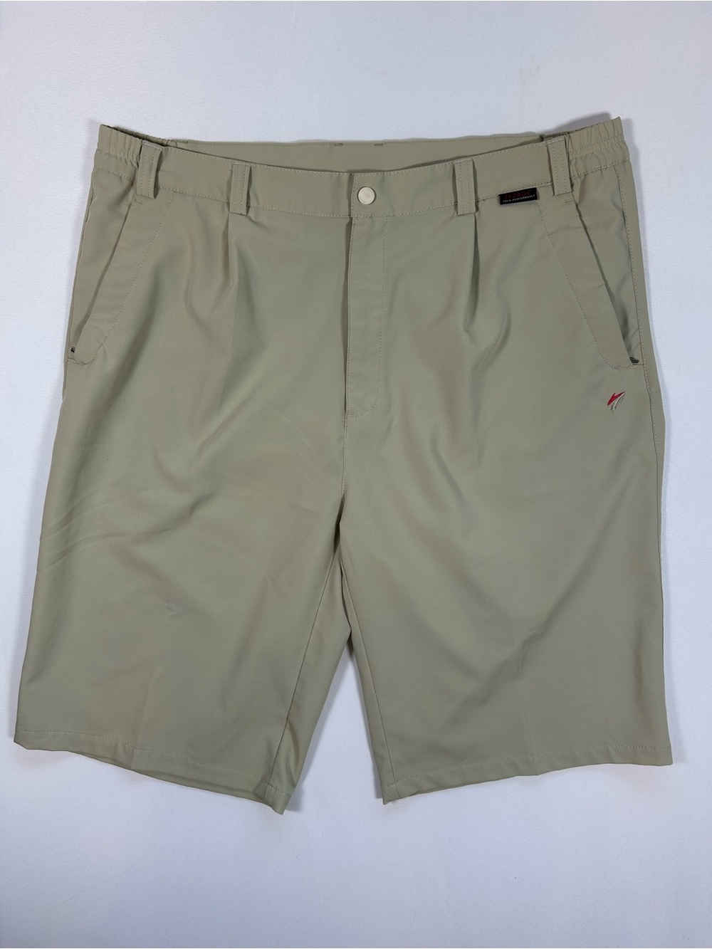Tezroc Men's Tech-Performance Golf Shorts Tan Khaki Size 38